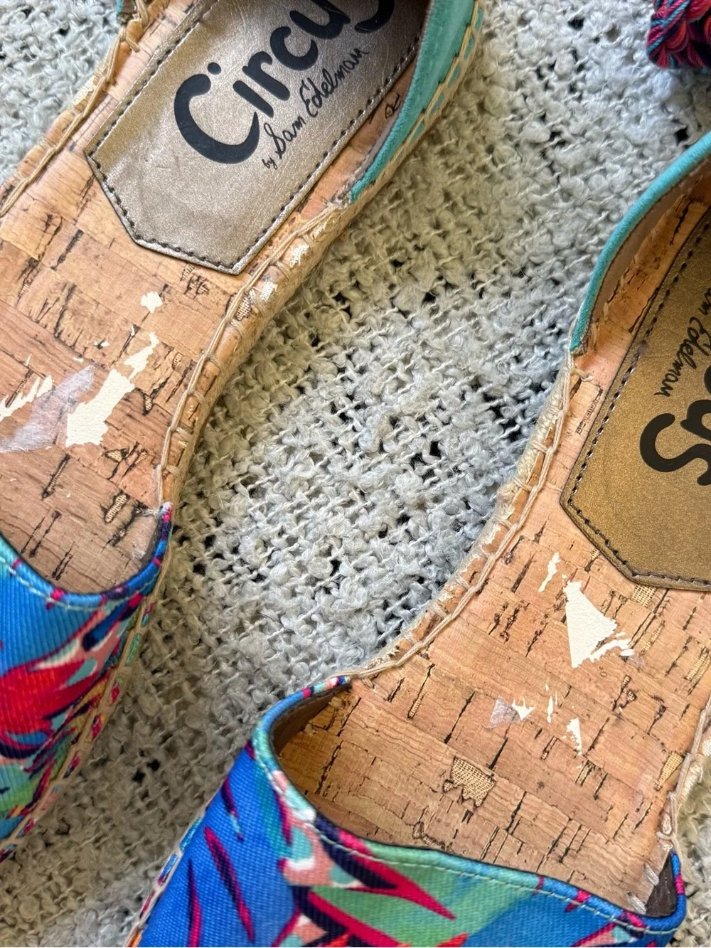 Circus by Sam Edelman Blue Tropical Espadrille Sandals 8.5